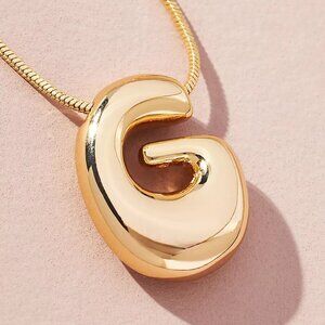 Anthropologie Bubble Letter G Necklace NWT